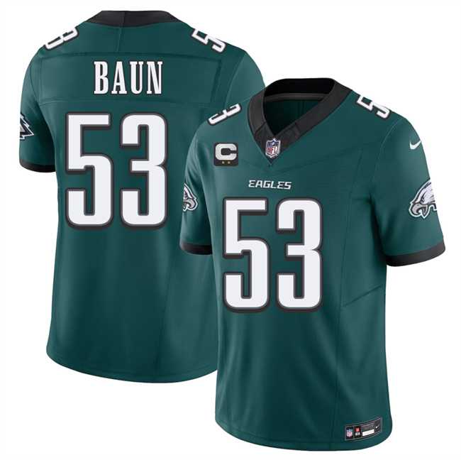 Mens Philadelphia Eagles #53 Zack Baun Green 2026 F.U.S.E. 2-Star C Patch Vapor Untouchable Limited Stitched Jersey Dzhi