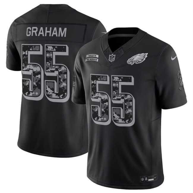 Mens Philadelphia Eagles #55 Brandon Graham Black F.U.S.E. 2026 Salute to Service Limited Stitched Jersey
