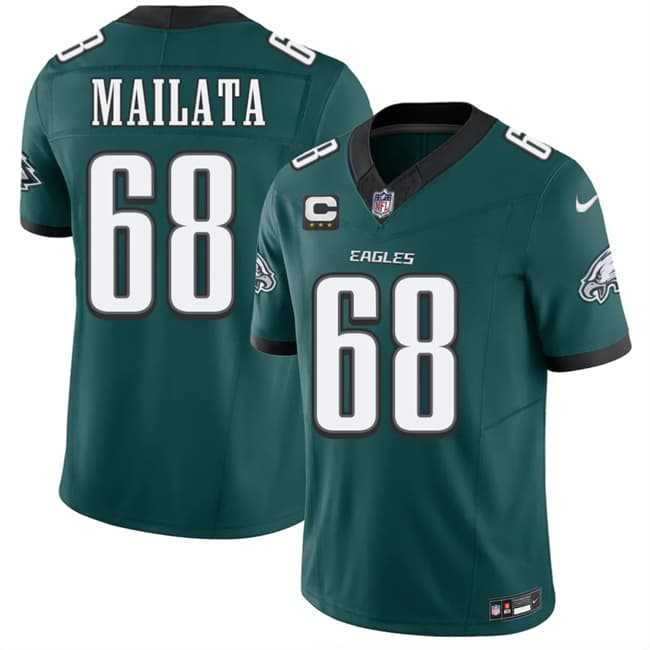 Mens Philadelphia Eagles #68 Jordan Mailata Green 2026 F.U.S.E. 3-Star C Patch Vapor Untouchable Limited Stitched Jersey Dzhi