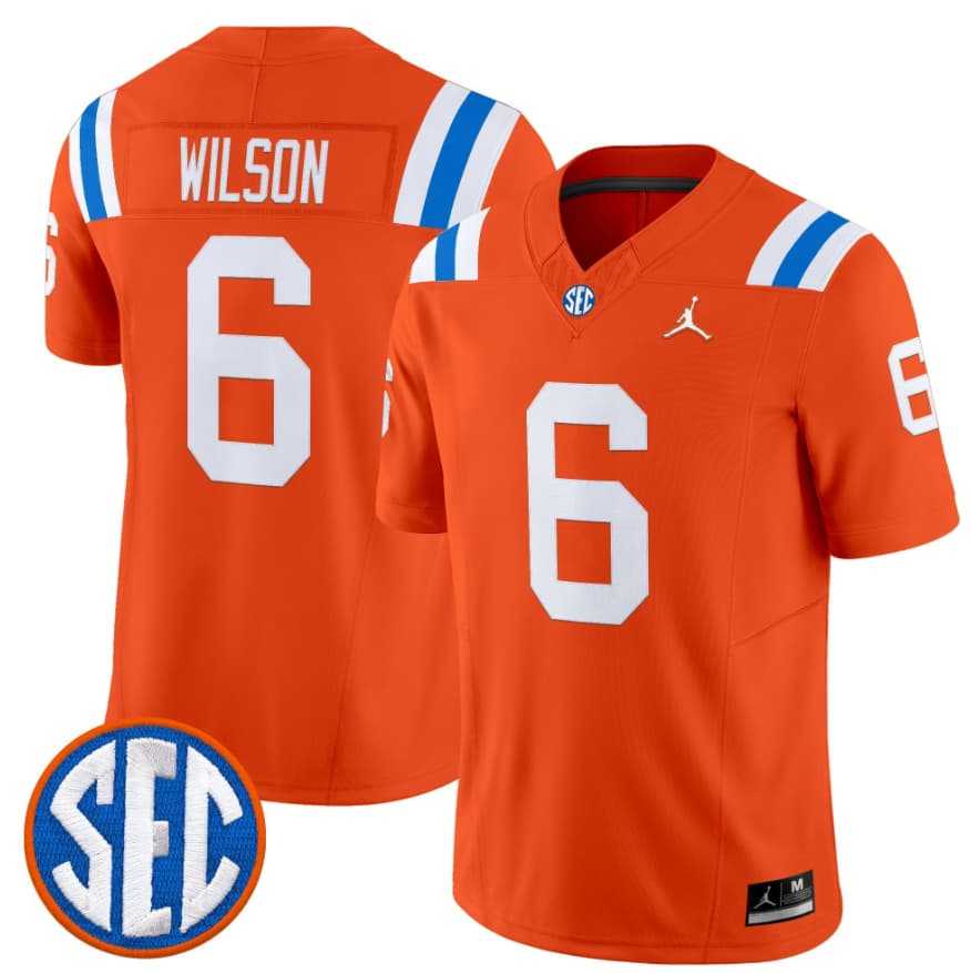 Mens Florida Gators #6 Dallas Wilson Orange 1960s Throwback F.U.S.E. Vapor Limited Stitched Jersey Dzhi