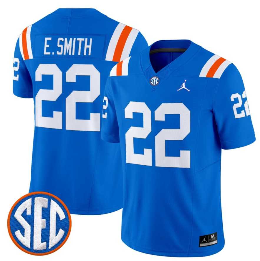 Mens Florida Gators #22 Emmitt Smith Royal 1960s Throwback F.U.S.E. Vapor Limited Stitched Jersey Dzhi