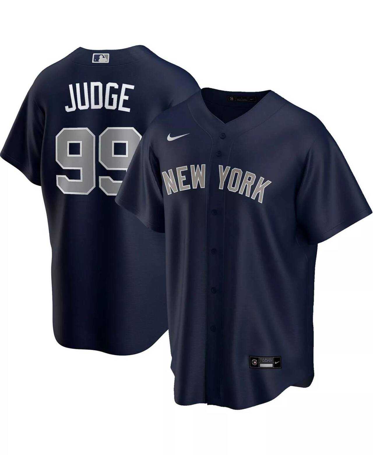 Mens New York Yankees #99 Aaron Judge Navy Stitched Jersey Dzhi