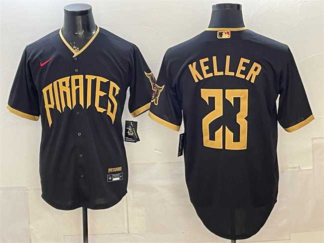 Mens Pittsburgh Pirates #23 Mitch Keller Black 2026 City Connect Stadium Stitched Jersey Dzhi