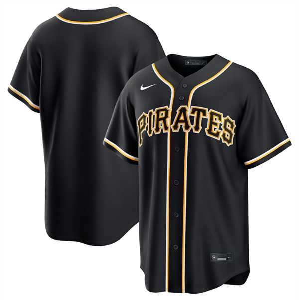Mens Pittsburgh Pirates Blank Black Out Stitched Jersey Dzhi