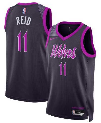 Mens Minnesota Timberwolves #11 Naz Reid Purple 2025-26 City Edition Stitched Jersey Dzhi