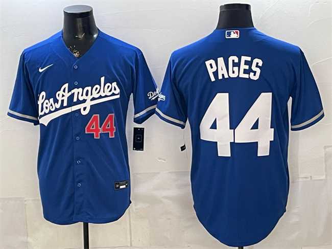 Mens Los Angeles Dodgers #44 Andy Pages Royal Alternate Stadium Stitched Jersey