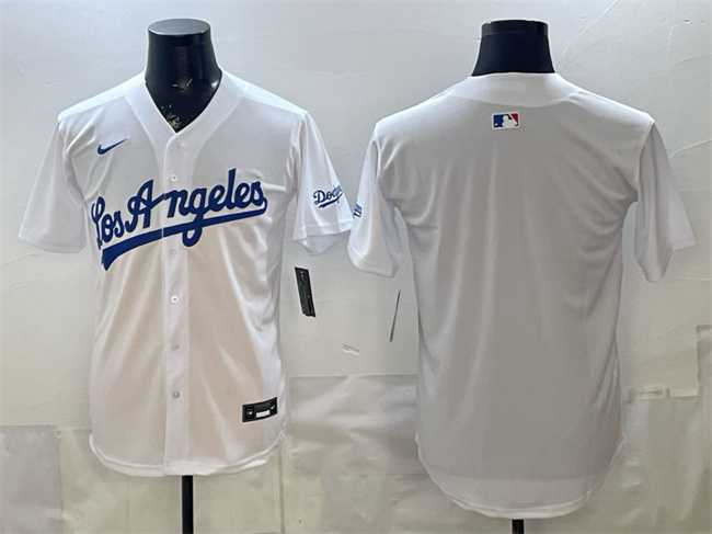 Mens Los Angeles Dodgers Blank White Alternate Stadium Stitched Jersey