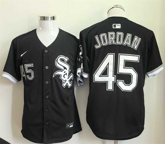 Mens Chicago White Sox #45 Michael Jordan Black Limited Stitched Jersey