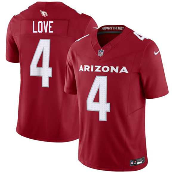 Mens Arizona Cardinals #4 Jeremiyah Love Red 2026 Draft F.U.S.E. Vapor Untouchable Limited Stitched Jersey
