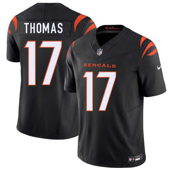 Mens Cincinnati Bengals #17 Noah Thomas Black 2026 Draft F.U.S.E. Vapor Untouchable Limited Stitched Jersey