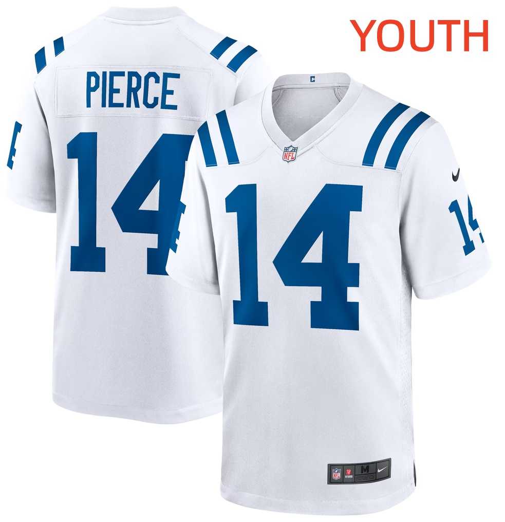 Youth Indianapolis Colts #14 Alec Pierce Limited White Vapor Jersey Dzhi