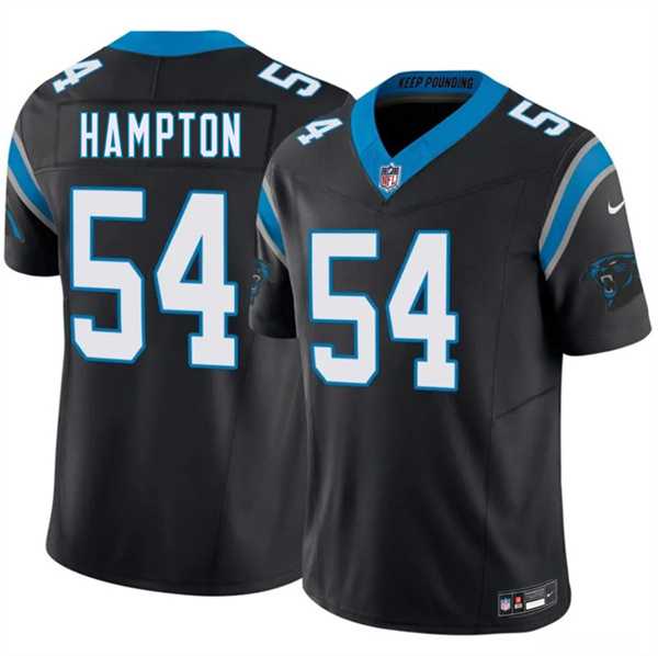 Mens Carolina Panthers #54 Nick Hampton Black 2026 F.U.S.E. Vapor Limited Stitched Jersey