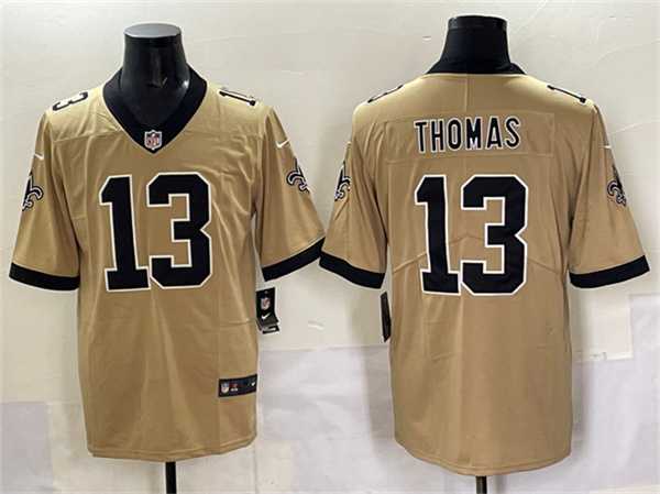 Mens New Orleans Saints #13 Michael Thomas Gold Alternate Vapor Limited Stitched Jersey