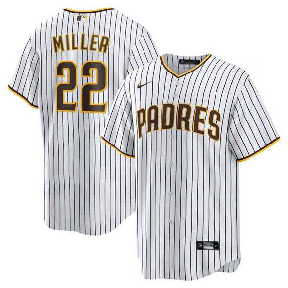 Mens San Diego Padres #22 Mason Miller White Cool Base Stitched Jersey Dzhi
