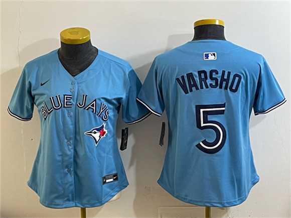 Womens Toronto Blue Jays #5 Daulton Varsho Blue Limited Stitched Jersey (Run Small)->->MLB Jersey