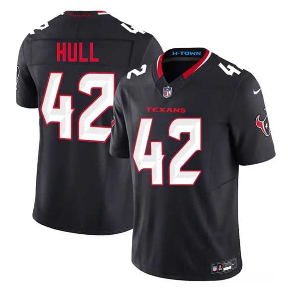 Mens Houston Texans #42 Evan Hull Navy 2nd Alternate 2026 F.U.S.E. Vapor Limited Stitched Jersey