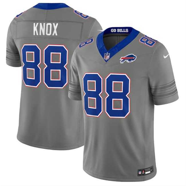 Mens Buffalo Bills #88 Dawson Knox Gray F.U.S.E. 2026 Nickel City Vapor Stitched Jersey Dzhi