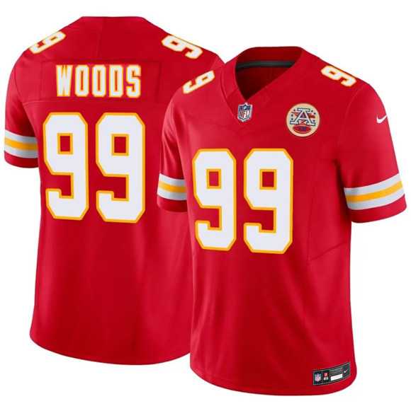Mens Kansas City Chiefs #99 Peter Woods Red 2026 Draft F.U.S.E. Vapor Untouchable Limited Stitched Jersey