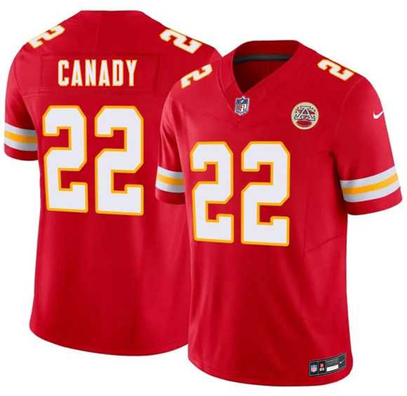 Mens Kansas City Chiefs #22 Jadon Canady Red 2026 Draft F.U.S.E. Vapor Untouchable Limited Stitched Jersey