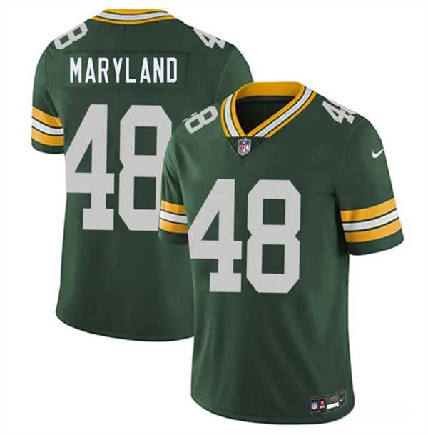 Mens Green Bay Packers #48 RJ Maryland Green 2026 Draft Vapor Untouchable Limited Stitched Jersey