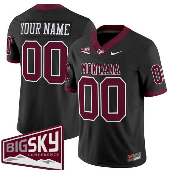 Mens Montana Grizzlies Active Player Custom Black 2025 F.U.S.E. Big Sky Patch Vapor Limited V1 Stitched Jersey