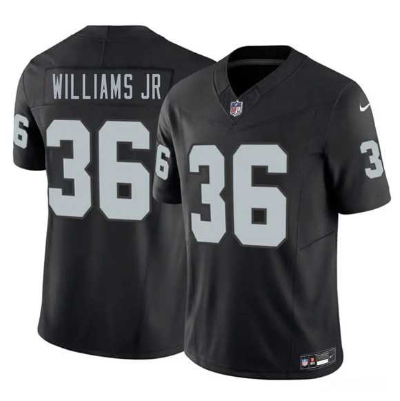 Mens Las Vegas Raiders #36 E.J. Williams Jr Black 2026 Draft F.U.S.E. Vapor Untouchable Limited Stitched Jersey
