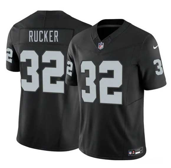 Mens Las Vegas Raiders #32 Corey Rucker Black 2026 Draft F.U.S.E. Vapor Untouchable Limited Stitched Jersey