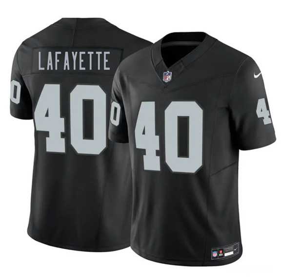 Mens Las Vegas Raiders #40 Devin Lafayette Black 2026 Draft F.U.S.E. Vapor Untouchable Limited Stitched Jersey
