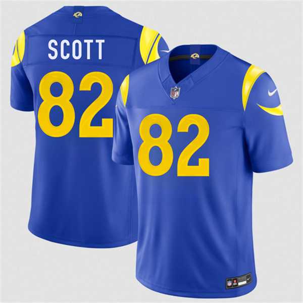 Mens Los Angeles Rams #82 Tyler Scott Royal 2026 F.U.S.E. Vapor Limited Stitched Jersey