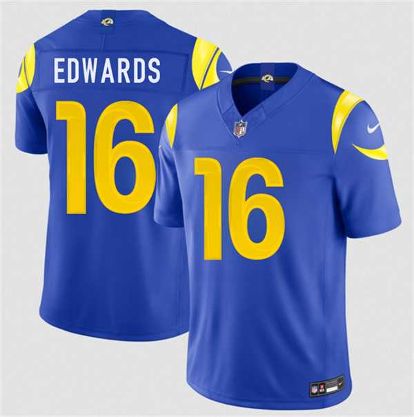 Mens Los Angeles Rams #16 Tru Edwards Royal 2026 F.U.S.E. Vapor Limited Stitched Jersey