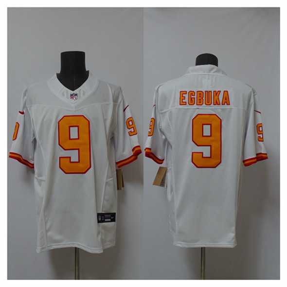 Mens Tampa Bay Buccaneers #9 Emeka Egbuka White 2025 F.U.S.E. Vapor Limited Stitched Jersey