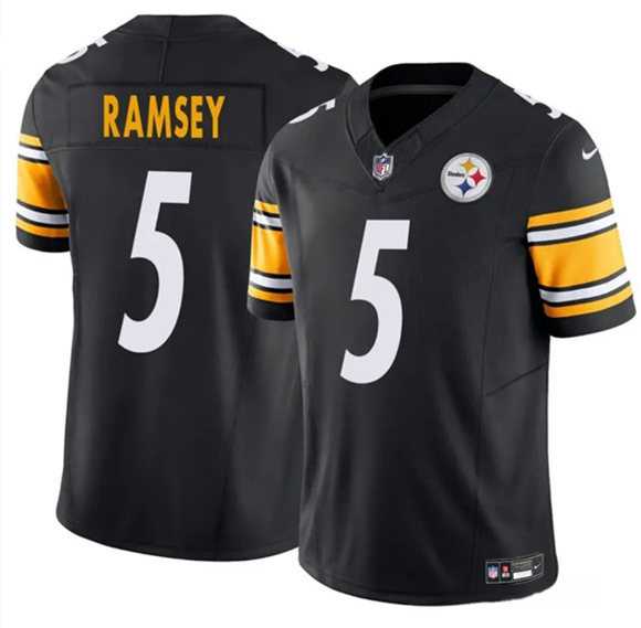 Youth Pittsburgh Steelers #5 Jalen Ramsey Black 2023 F.U.S.E. Vapor Untouchable Limited Stitched Jersey Dzhi