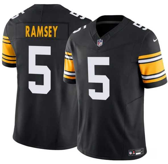Youth Pittsburgh Steelers #5 Jalen Ramsey Black 2024 F.U.S.E. Alternate Vapor Limited Stitched Jersey Dzhi