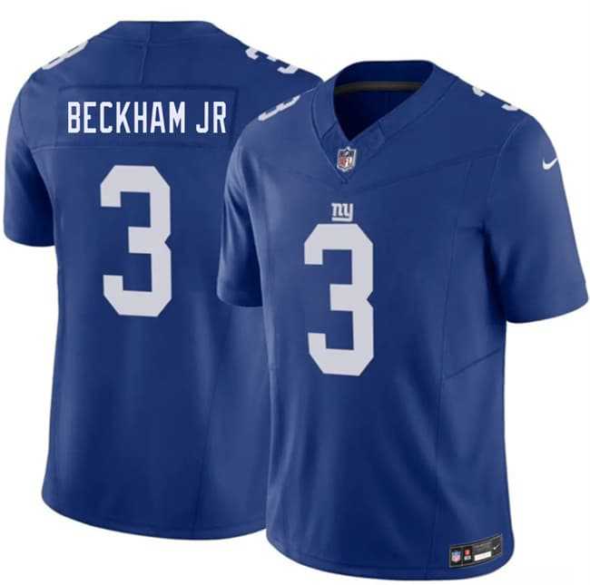 Mens New York Giants #3 Odell Beckham Jr Blue 2026 F.U.S.E. Vapor Untouchable Limited Stitched Jersey Dzhi