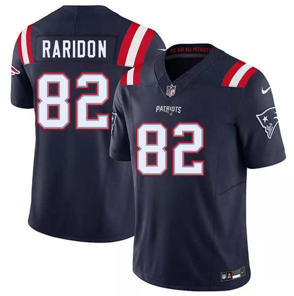 Mens New England Patriots #82 Eli Raridon Navy 2026 Draft F.U.S.E. Vapor Limited Stitched Jersey