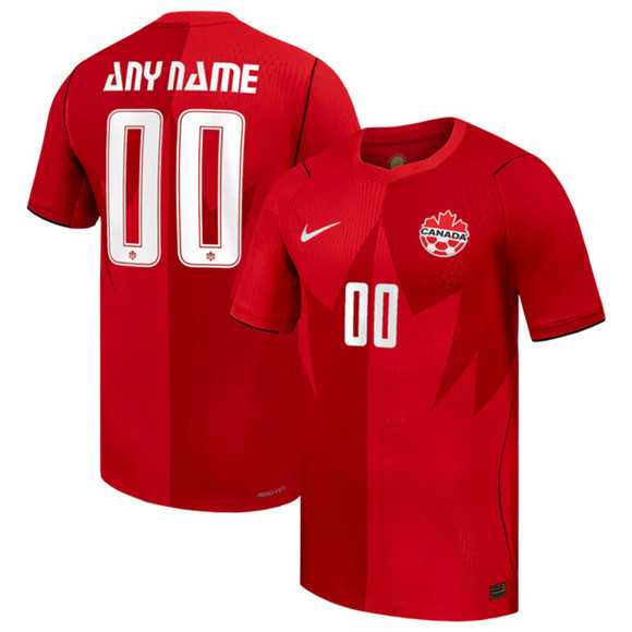 Mens Canada Custom 2026 Red Home Soccer Jersey