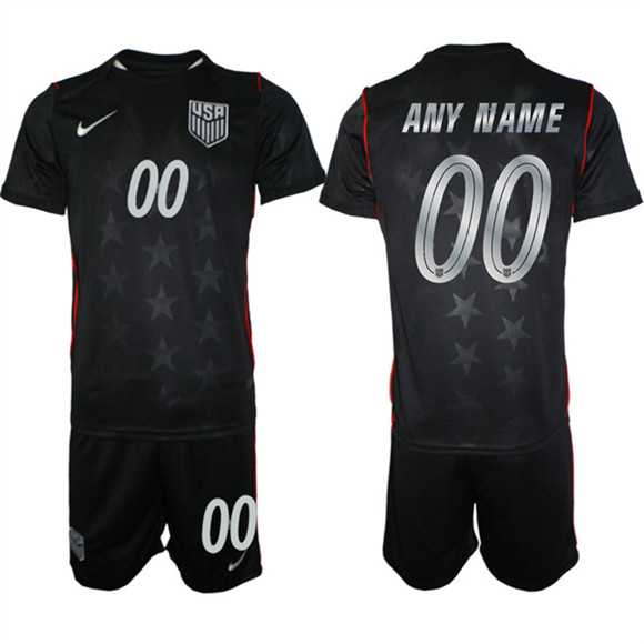 Mens United States Custom Black 2026 Away Soccer Jersey Suit