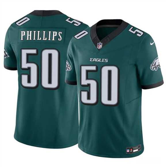 Mens Philadelphia Eagles #50 Jaelan Phillips Green 2025 F.U.S.E. Vapor Untouchable Limited Stitched Jersey Dzhi