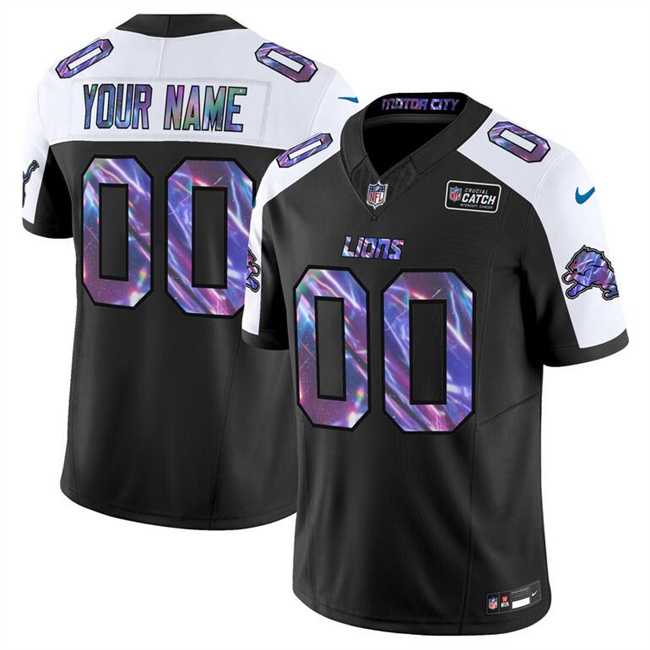 Mens Detroit Lions Active Player Custom Black Alternate 2025 Crucial Catch F.U.S.E. Vapor Limited Stitched Jersey