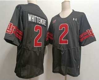 Mens Utah Utes #2 Creed Whittemore Black College Jersey
