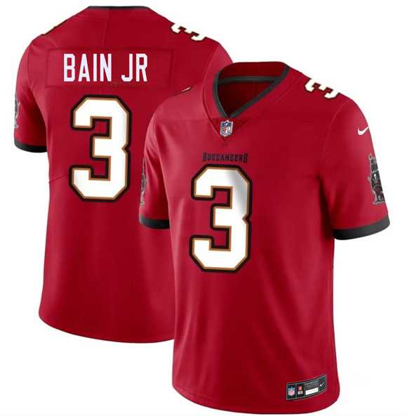 Mens Tampa Bay Buccaneers #3 Rueben Bain Jr Red 2026 Draft Vapor Limited Stitched Jersey