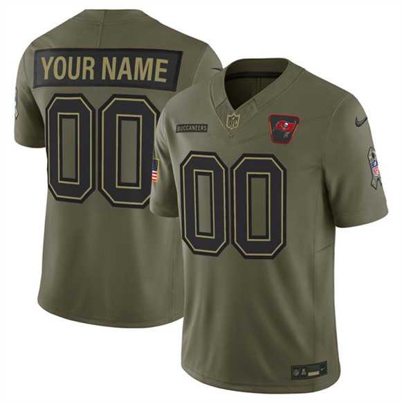 Mens Tampa Bay Buccaneers Active Player Custom Olive 2025 F.U.S.E. Salute to Service Limited Stitched Jersey