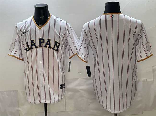 Mens Japan Blank White 2026 World Baseball Classic Home Stadium Stitched Jersey->2026 world baseball classic->MLB Jersey
