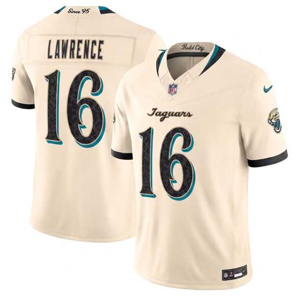 Mens Jacksonville Jaguars #16 Trevor Lawrence Cream 2026 F.U.S.E. Rivalries Collection Limited Stitched Jersey Dzhi