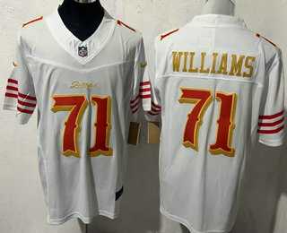 Mens San Francisco 49ers #71 Trent Williams Limited White Rivalries FUSE Vapor Jersey