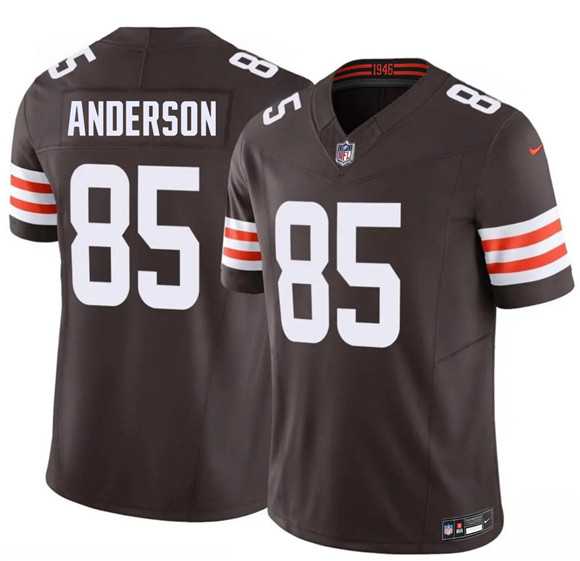 Mens Cleveland Browns #85 Aaron Anderson Brown 2026 Draft F.U.S.E. Vapor Limited Stitched Jersey Dzhi