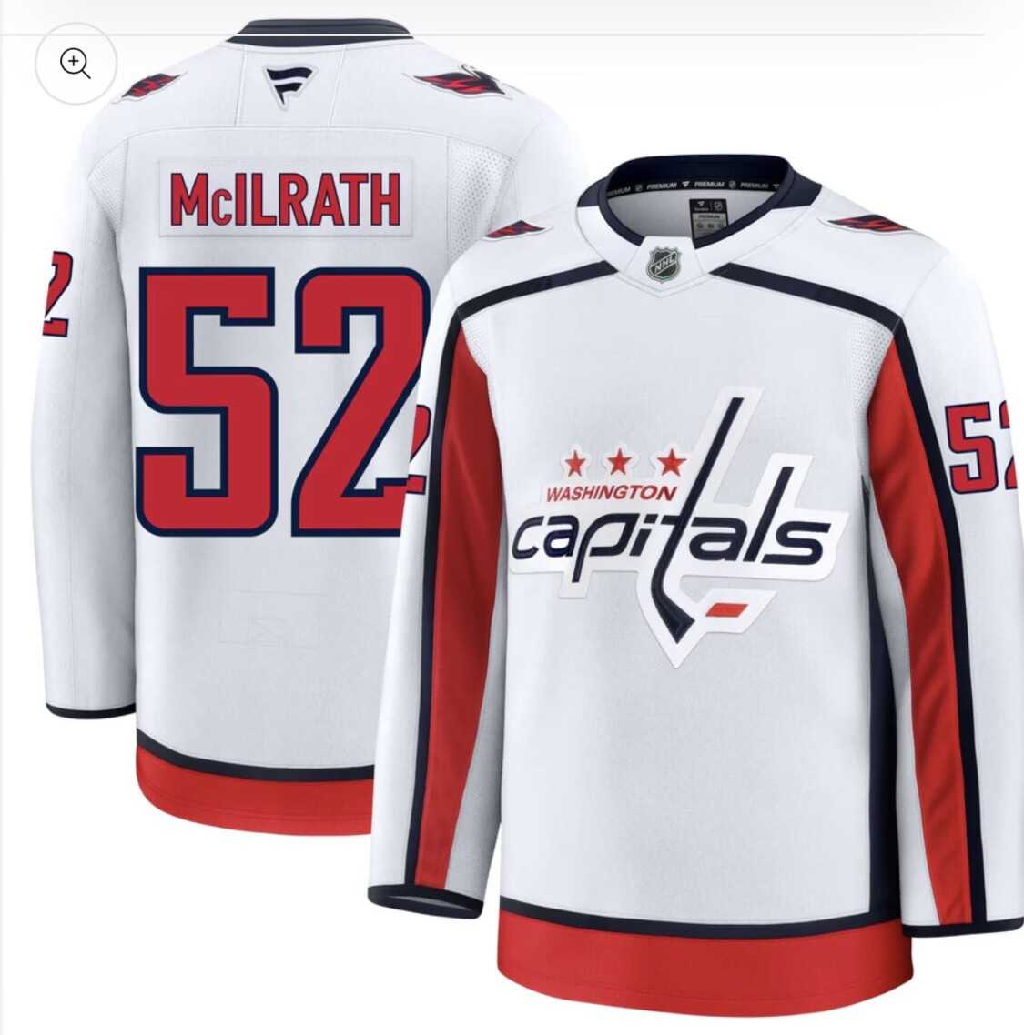 Mens Washington Capitals #52 Dylan Mcilrath White Jersey Dzhi->washington capitals->NHL Jersey