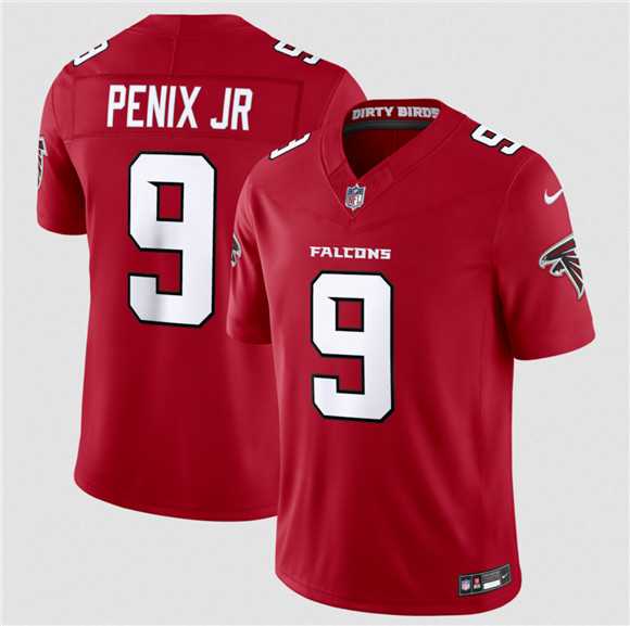 Mens Atlanta Falcons #9 Michael Penix Jr. Red 2026 New F.U.S.E. Vapor Untouchable Limited Stitched Jersey Dzhi