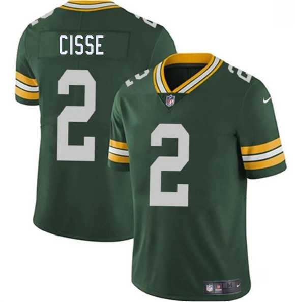 Men & Women & Youth Green Bay Packers #2 Brandon Cisse Green 2026 Vapor Untouchable Limited Stitched Jersey