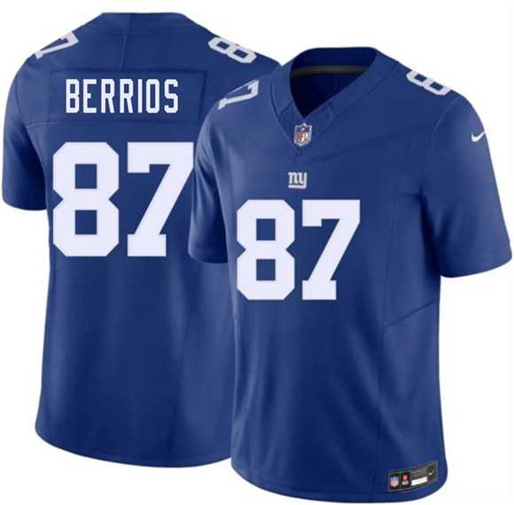 Mens New York Giants #87 Braxton Berrios Blue 2026 F.U.S.E. Vapor Untouchable Limited Stitched Jersey Dzhi